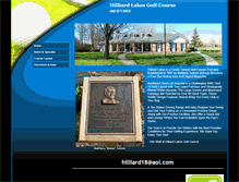 Tablet Screenshot of hilliardlakesgc.com